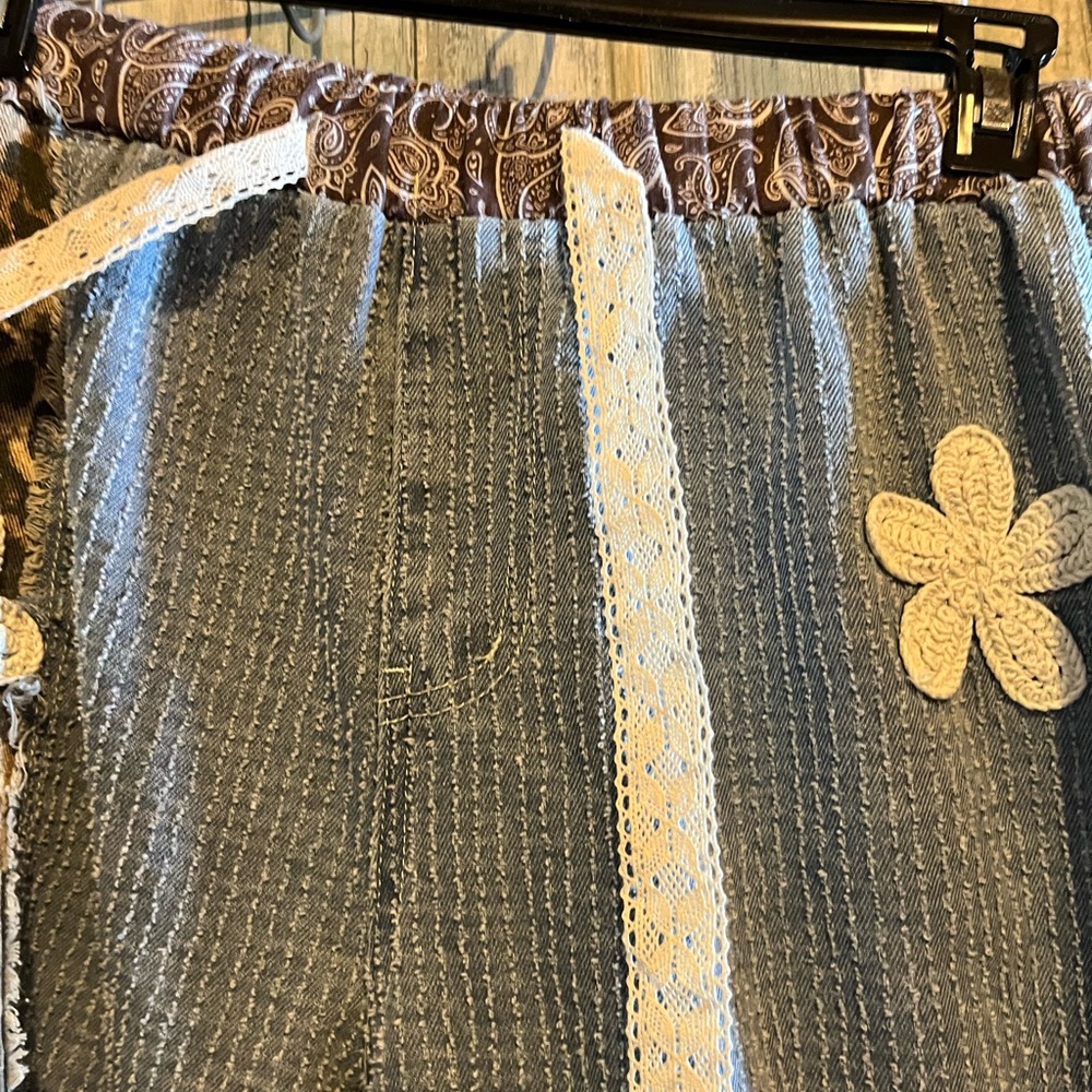 Pol Patchwork Denim And Leopard Print Joggers - image 6